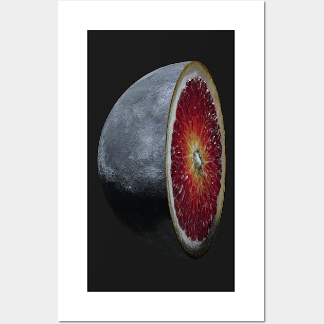 Blood Orange Moon. Luna Fruit Wall Art by rolphenstien